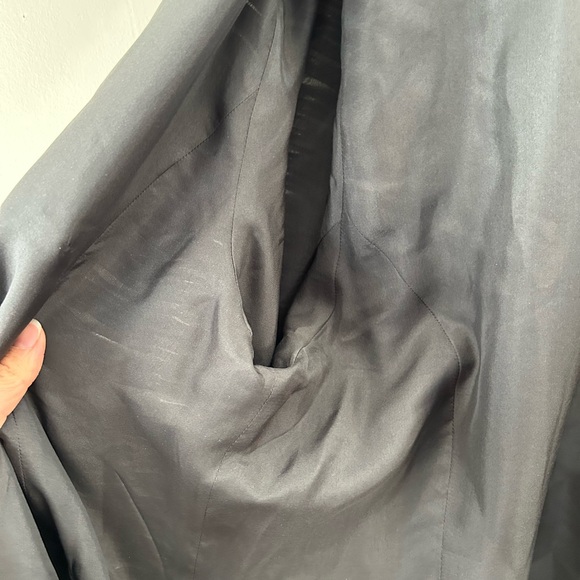 Eileen Fisher Elegant Graphite Grey Ripple Bindu Silk Evening Jacket - Picture 7 of 11